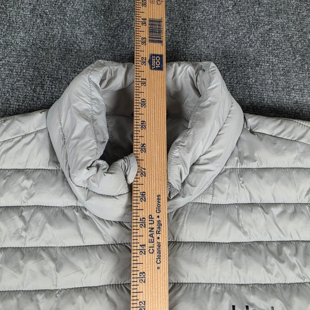 Huk Puffer Jacket Mens XL Gray Quilted Full Zip Lightweight H4000166
